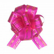 Бант-шар Золотая полоса темно-розовый размер 30*92мм D-12,7см