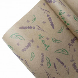 Бумага крафт в рулоне Лаванда размер 70см*10м
