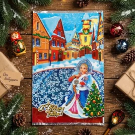 Пакет фольга Снегурочка 25*40см уп 100шт