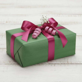 Бумага гофрированная двухцветная светло зеленый/зеленый размер листа 50см*66см