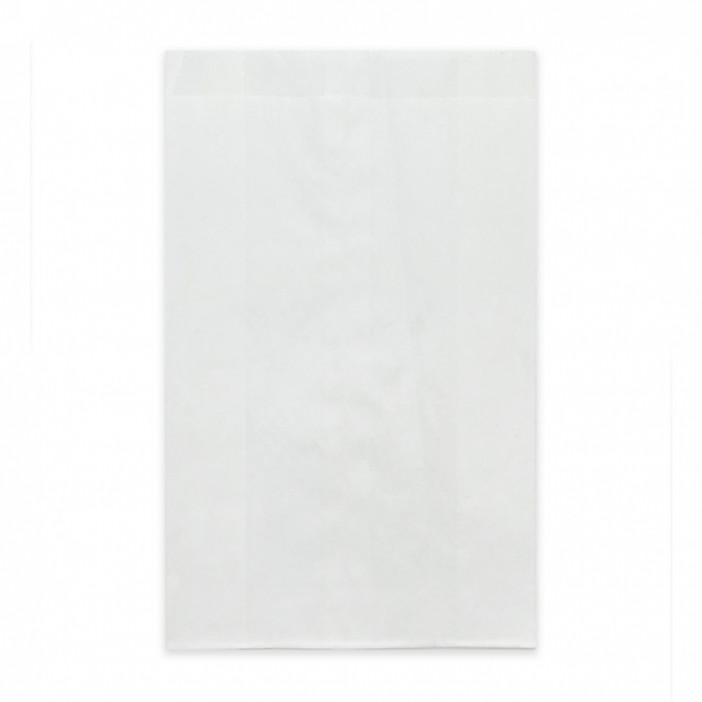 Пакет бумажный белый с плоским дном 40г/м2 размер 40*25*10см уп 10шт