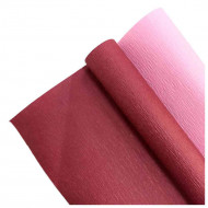 Бумага рельефная двухцветная размер 50см*5м бургундский/розовый