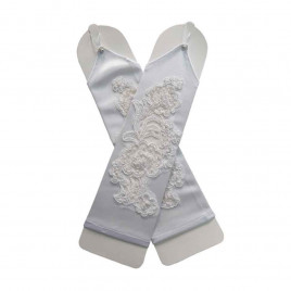 Перчатки свадебные белые