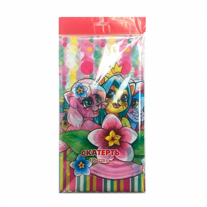 Скатерть одноразовая 120*220см Мультяшки