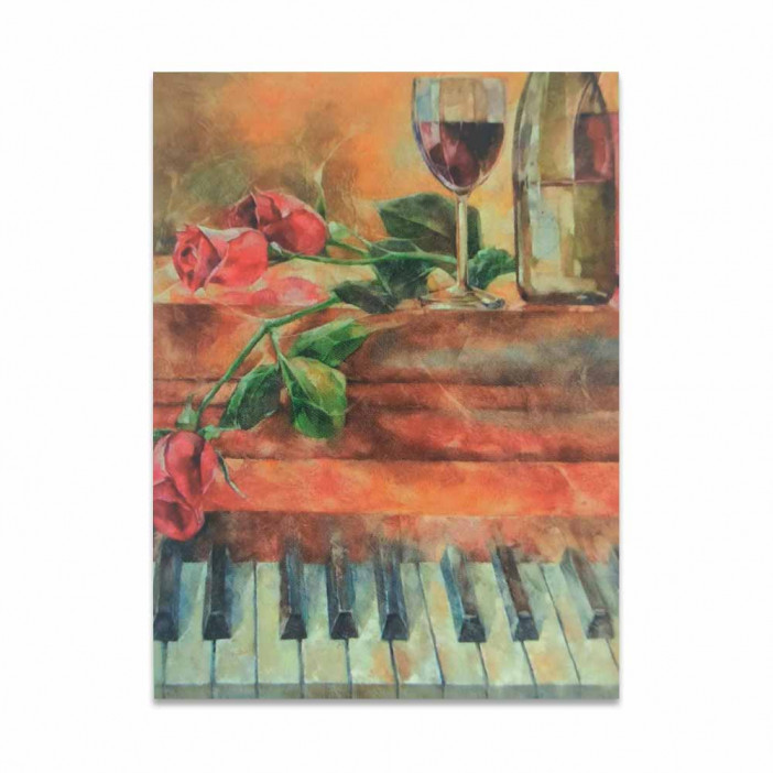 Мини-открытка Пианино 6*8см арт 613