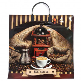 Пакет с пластмассовыми ручками 36*40см Best coffee 10шт