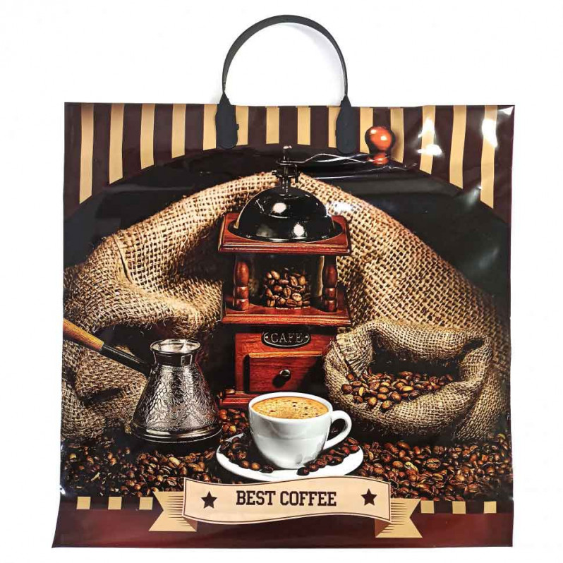 Пакет с пластмассовыми ручками Best coffee
