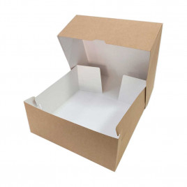 Коробка для кондитерских изделий 6000мл крафт размер 255*255*105мм