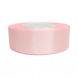 Лента атласная пудрово-розовая размер 2,5см*23м