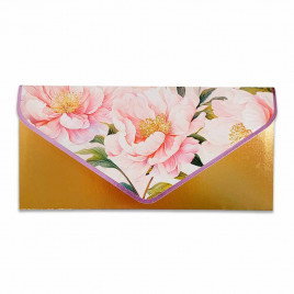 Конверт-открытка для денег Цветы 9,3*19см арт 1216115