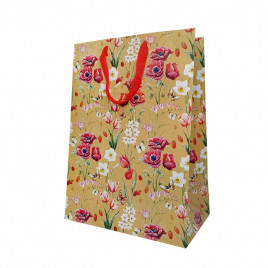Пакет крафт Цветы размер 31*44*19см