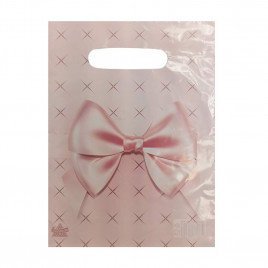 Пакет вырубной ПВД Персиковый бант 20*30см 35 мкм 100шт