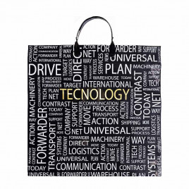 Пакет с пластмассовыми ручками 36*40см Технология 10шт