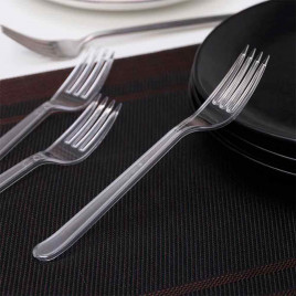 Вилка столовая прозрачная 10шт