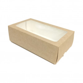 Коробка пенал Eco MB-12 с окном крафт размер 180*105*55мм уп 10шт