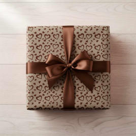 Бумага крафт в рулоне Валентин коричневая размер 70см*10м