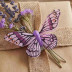 Бабочка на прищепке фиолетовая размер 8см