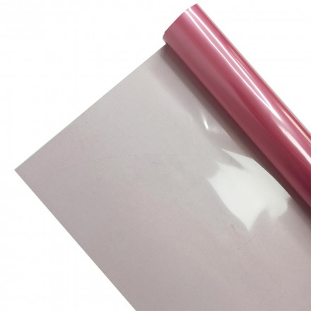 Пленка в рулоне гласс полупрозрачная розовый туман размер 58см*10м 45мкм