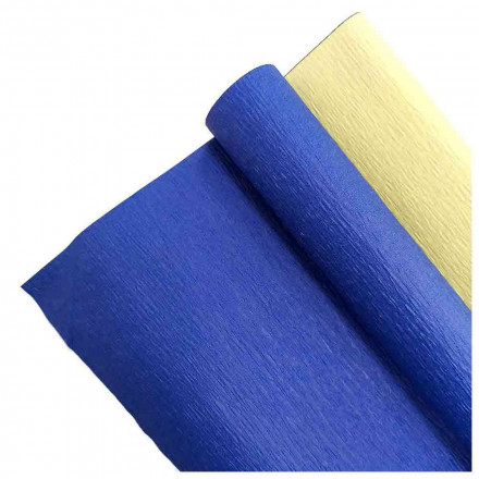 Бумага рельефная двухцветная размер 50см*5м синий/желтый