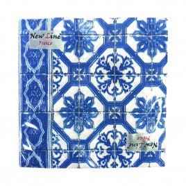 Салфетки бумажные с рисунком Изразцы 33*33см 2-х слойные 20шт