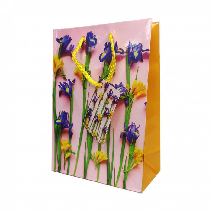 Пакет ламинированный Цветы 14*20*7см 