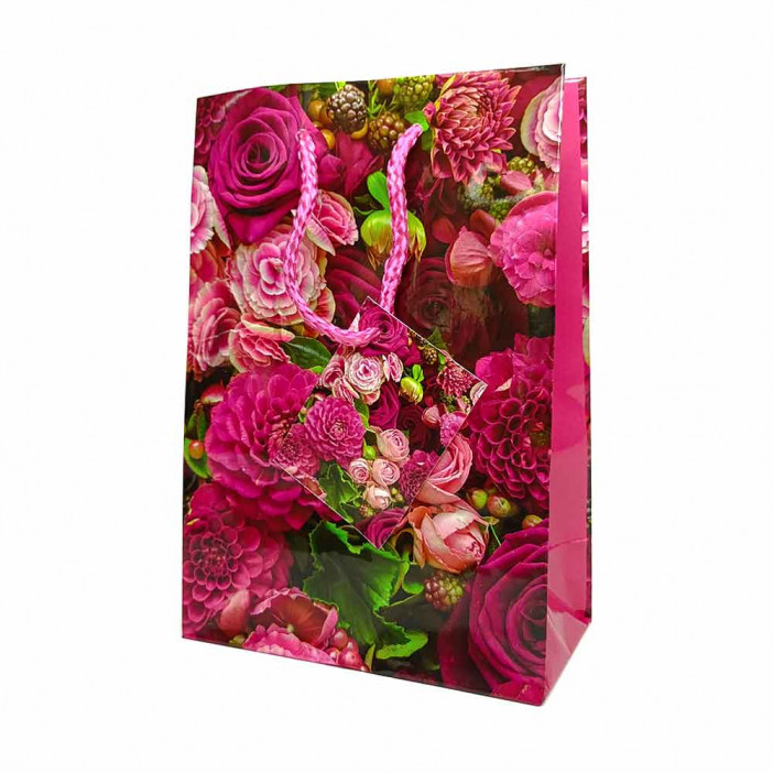 Пакет ламинированный Цветы 14*20*7см 