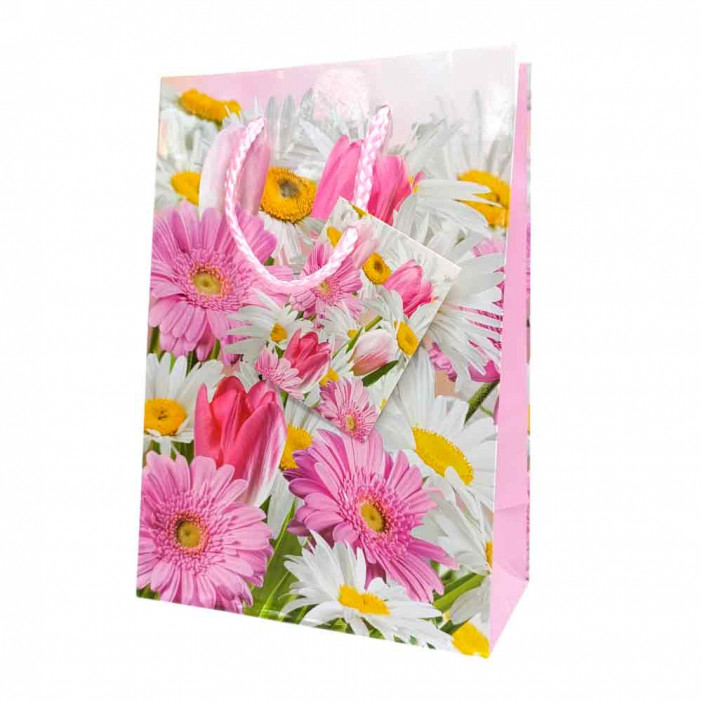 Пакет ламинированный Цветы 14*20*7см 