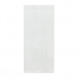 Пакет бумажный белый жиростойкий с плоским дном размер 25*10*4см уп 10шт