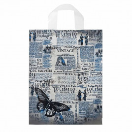 Пакет с петлевой ручкой Винтаж 28*34см 60мкм 50шт