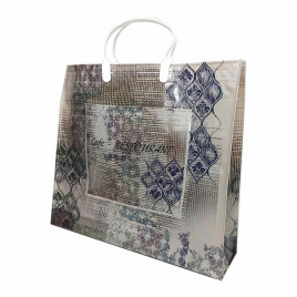 Сумка с пластмассовыми ручками многослойная с карманами Ресторан 38*34см