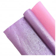 Бумага рельефная двухцветная размер 50см*5м сиреневый/розовый