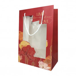 Пакет ЛЮКС Флора с окном размер 24*14*35см