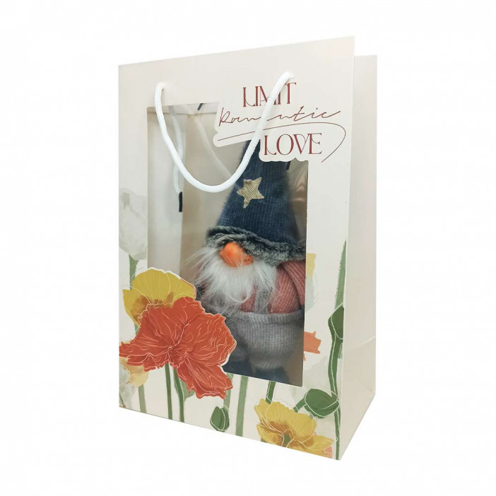 Пакет ЛЮКС Флора с окном размер 24*14*35см