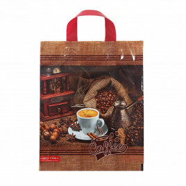 Пакет с петлевой ручкой Кофе 28*34см 60мкм 50шт