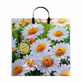Пакет с пластмассовыми ручками 36*40см Ромашки 10шт