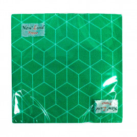 Салфетки бумажные с рисунком Кубики 3D зеленые 33*33см 2-х слойные 20шт