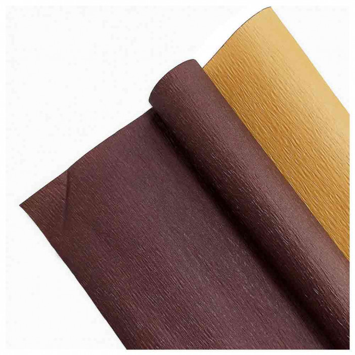 Бумага рельефная двухцветная шоколад/бежевый размер 50см*5м 