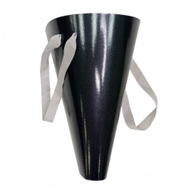 Плайм-пакет для цветов Глянец черный размер D-17см Н-29см