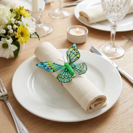 Бабочка на прищепке зеленая размер 8см