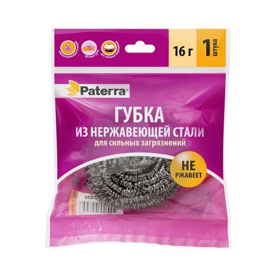 Губка металлическая Paterra 