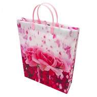Пакет сумка размер 32*40см &quot;Раскрытый бутон розовой розы&quot;