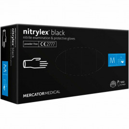 Перчатки нитриловые Nitrylex PF черные 50 пар S