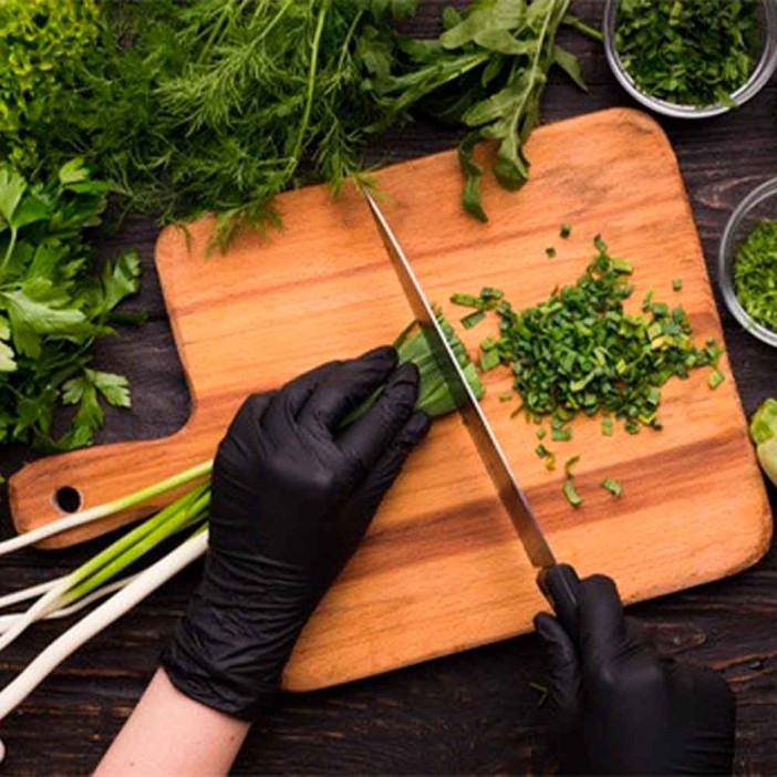 Перчатки нитриловые Nitrylex PF черные 50 пар S