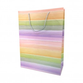Пакет ЛЮКС Радуга с блеском размер 26*32*12см