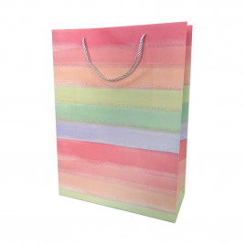 Пакет ЛЮКС Радуга с блеском размер 26*32*12см