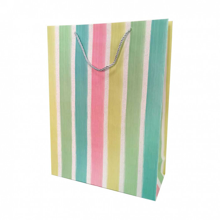 Пакет ЛЮКС Радуга с блеском размер 26*32*12см