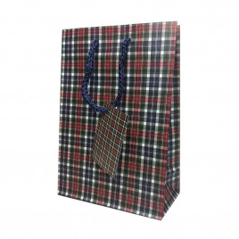 Пакет матовый бумажный МЭН+клетка размер 14*20*10см