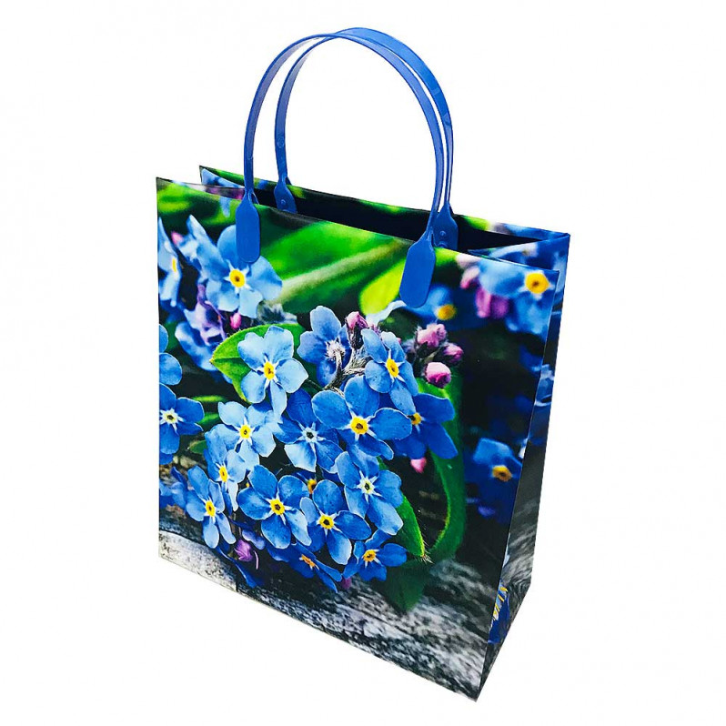 Пакет сумка размер 23*26см Незабудка