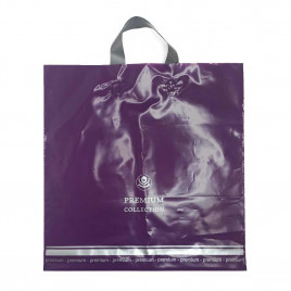 Пакет с петлевой ручкой Премиум коллекшн фиолетовый 40*40см 100мкм 25шт