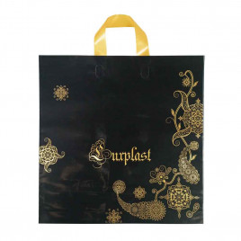 Пакет с петлевой ручкой Готика черный 40*40см 100мкм 25шт